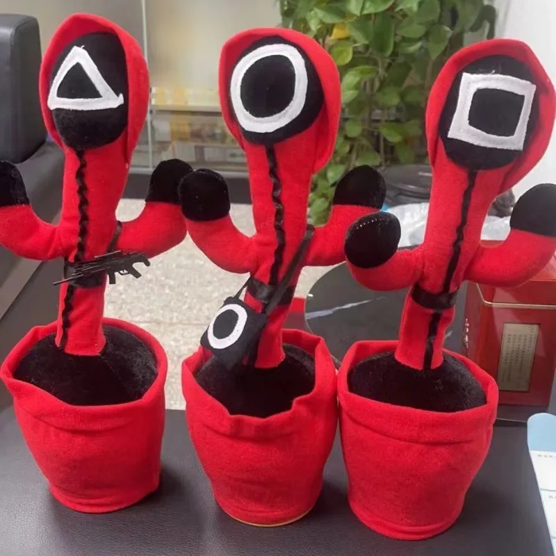 

Cross-Border Popular Internet Celebrity Squid Game Toys Surrounding Singing, Swinging, Twisting And Dancing Cactus Recording Toy