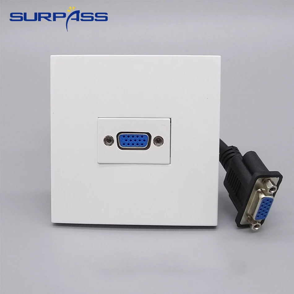 Новая настенная панель VGA с удлинительным кабелем задняя Женская и розетка для 4K