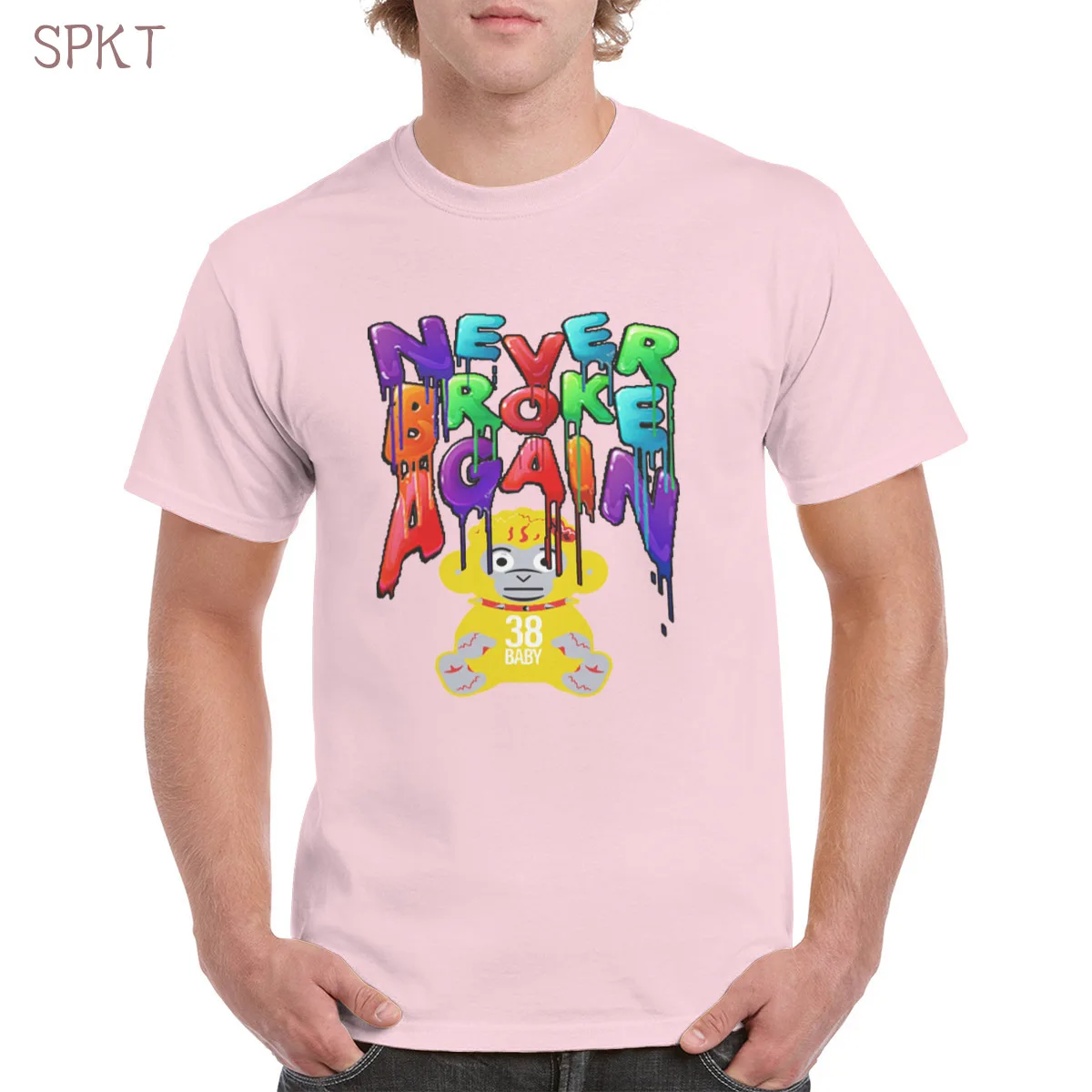 

Colorful Monkey 100% Cotton Youngboy Never Broke Again pattern t shirt Harajuku 38 Baby print oversized top women/men's T-Shirts