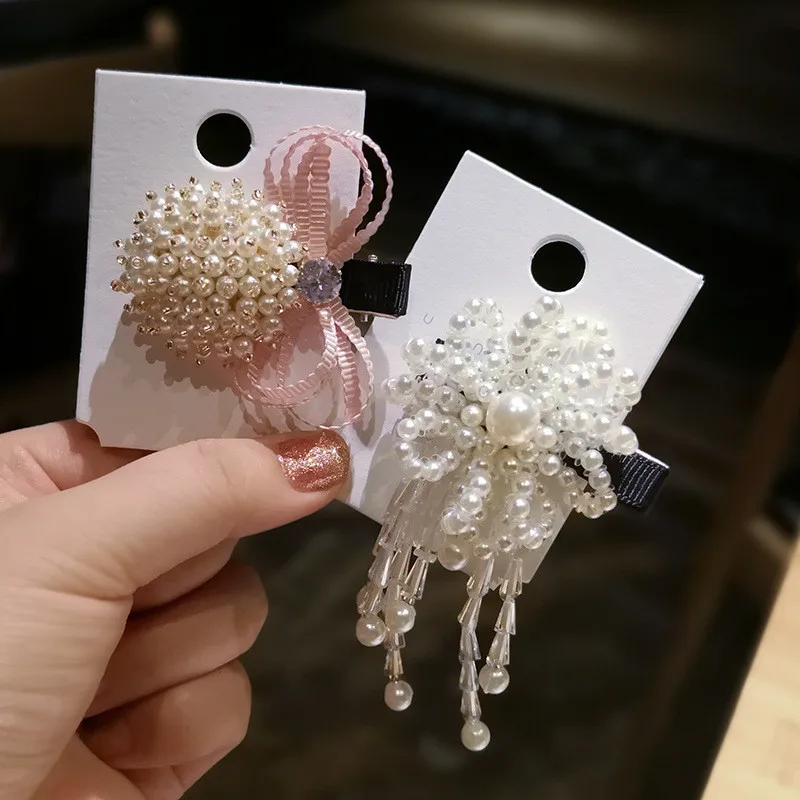 Женская заколка для волос с классическим номером Камелия и жемчугом ручной