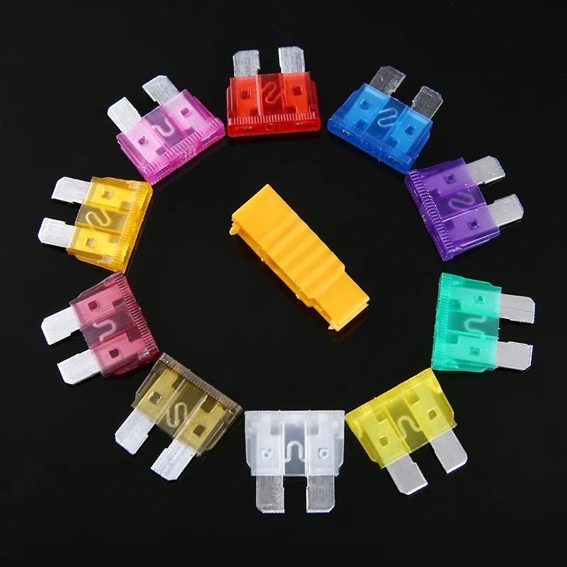 80pcs/set 12V Standard Blade Van Car Fuses 3A 5A 7.5A 10A 15A 20A 25A 30A 35A 40A Amp Assorted Set with Clip Fuse Kit | Автомобили и
