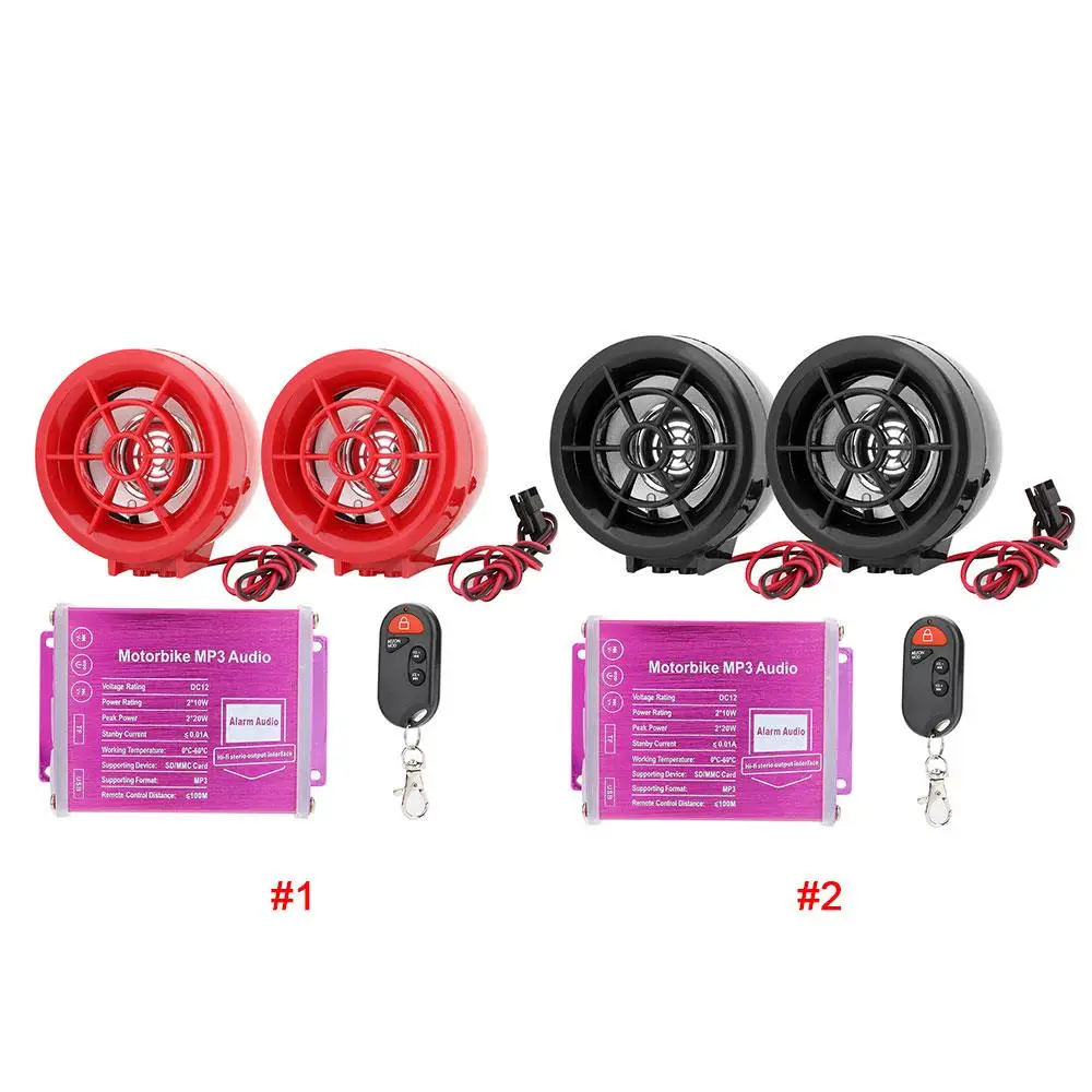 

FM/TF/USB Remote Control Motorcycle Speaker Generic Radio MP3 Player 2020 Motorbike Sound External Audio Input