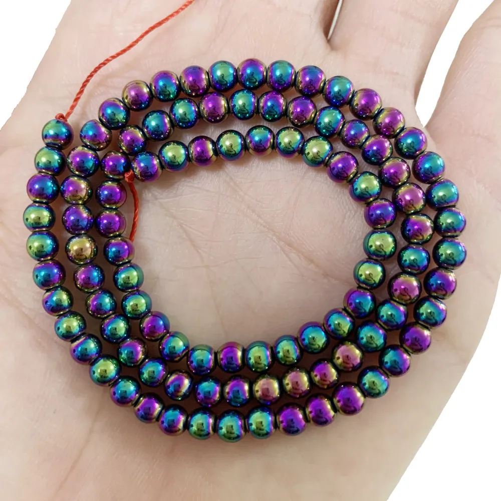 Круглые бусины-разделители для браслетов и ожерелий 4/6/8/10/12 мм