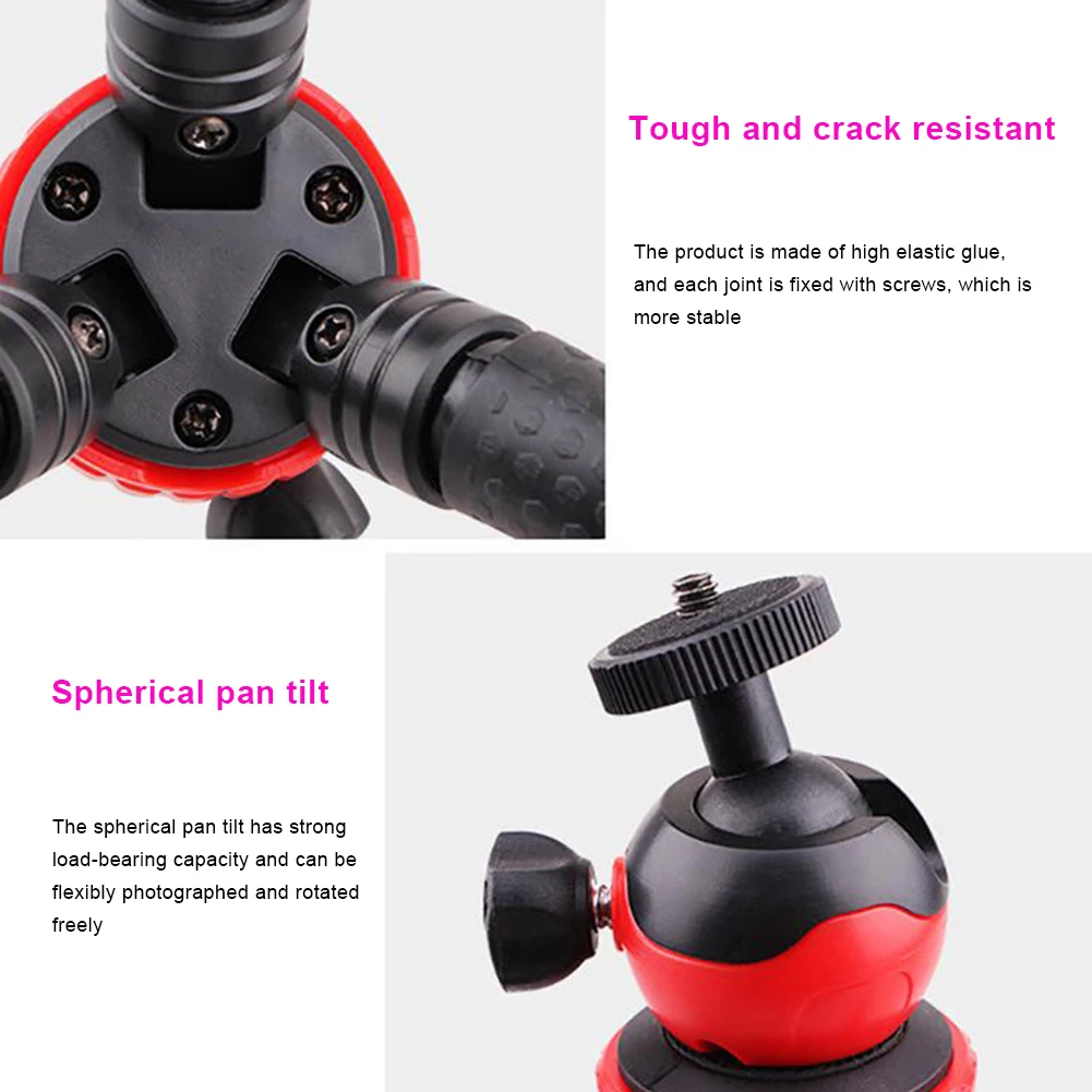 

Bendable Tripod For IPhone Mini Flexible Camera/DSLR/Gopro Nikon/Canon Tripod With Wireless Remote Control Phone Clamp Octopus