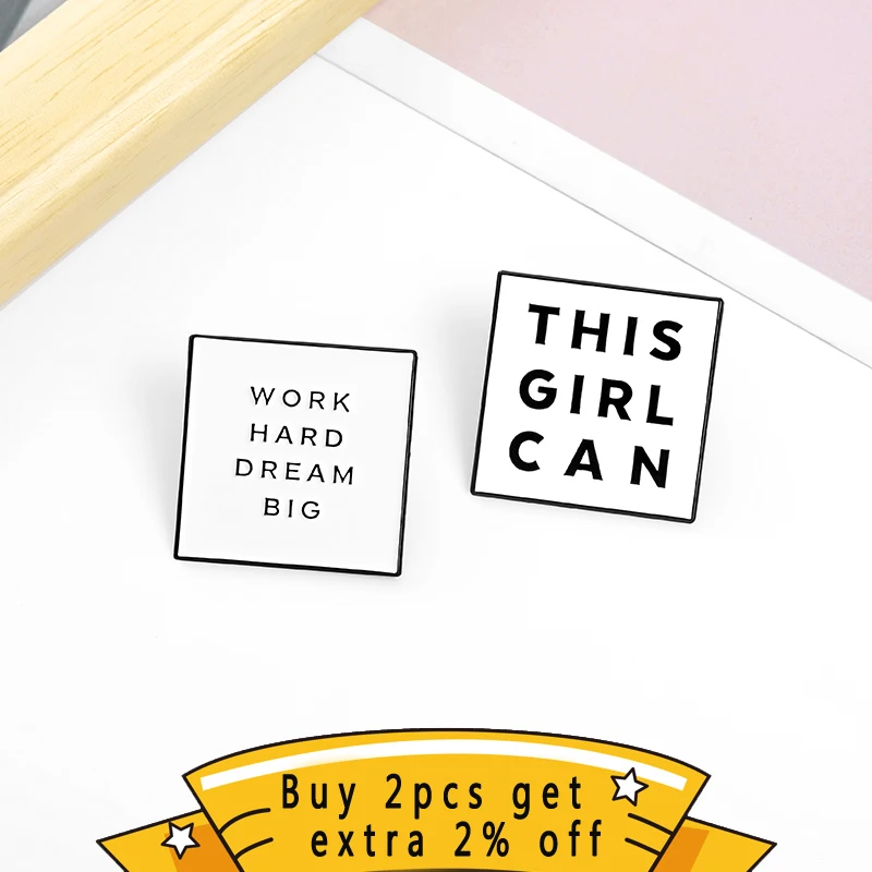 Эмалированная брошь на булавке с надписью заказ | Украшения и аксессуары