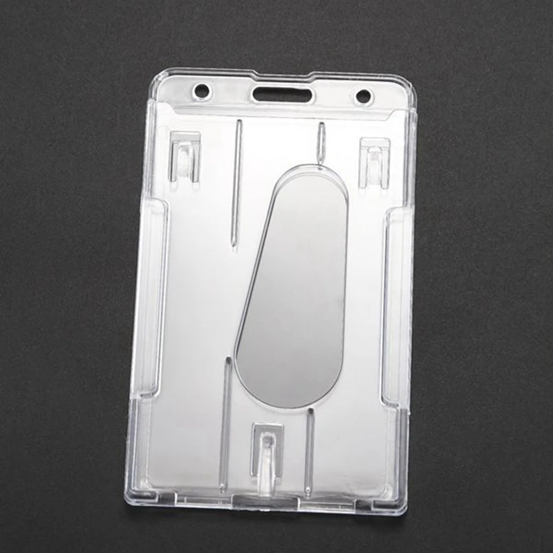 

20Pcs Multi-Use Work Card Holder Portable ID Card Case Double Side Hard Plastic Badge Holder