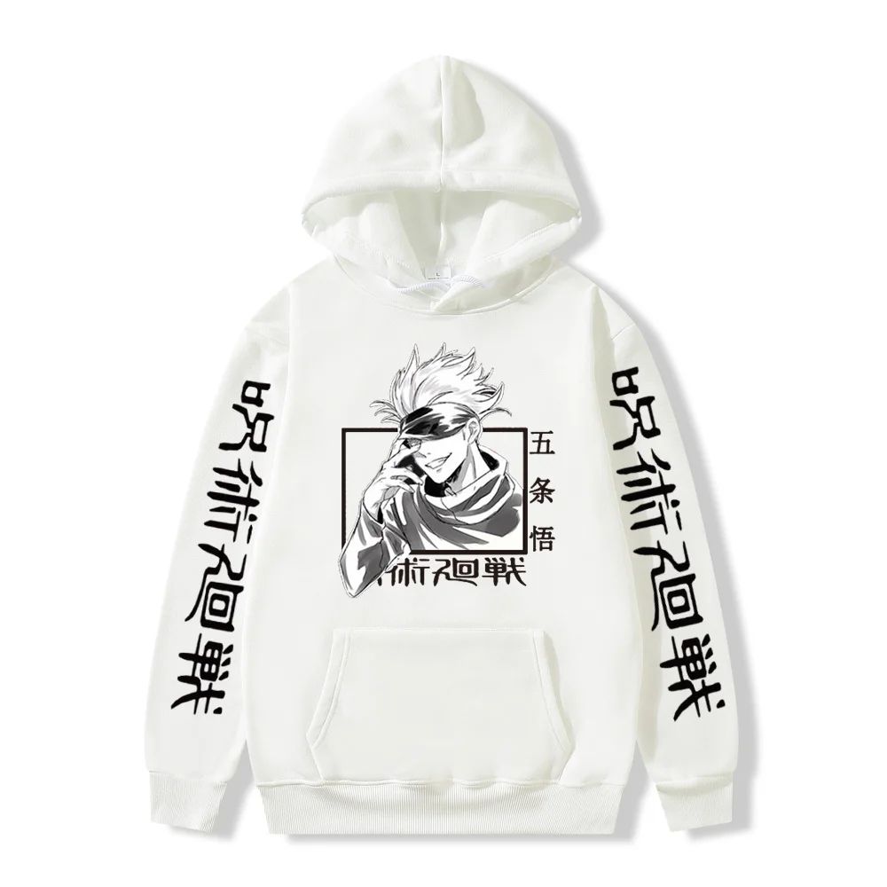 

Jujutsu Kaisen Hoodie Hip Hop Anime Pullovers Tops Loose Long Sleeves Autumn Man Cloth demon slayer Men Hoodies
