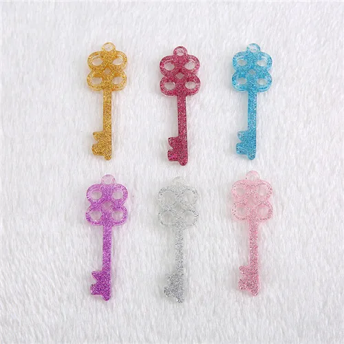 15 шт./лот милые блестящие Разноцветные Подвески с плоской задней стороной из