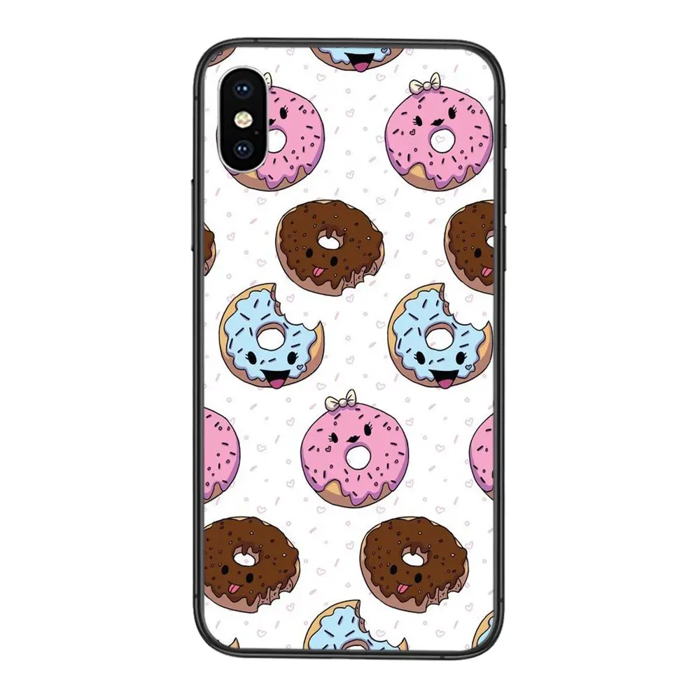 Chocolate Donut For Women Black Cell Cover Fashion Bumper for Huawei Honor V40 10X Lite Case 8x 9s 10 20 10i 20i 30 | Мобильные