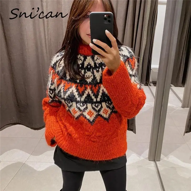 

Red Pull Femme Hiver Chandails Winter O Neck Long Sleeve Casual Knitted Sweater Za 2021 Women Pullover Jumper Mujer Designer Top