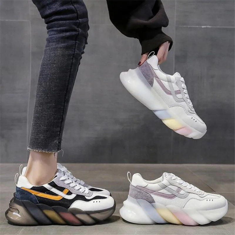 

2021 Fashion Spring New Designer Hot Sale White Shoes Female Platform Sneakers Women Tenis Feminino Casual Female Shoes Woman