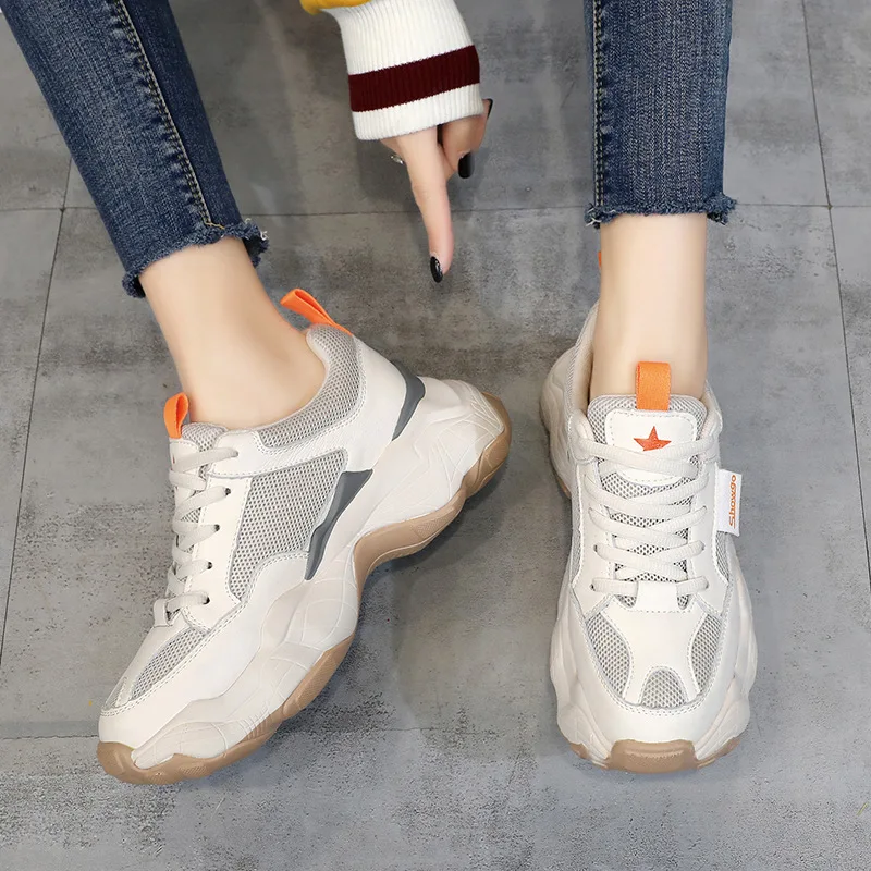 Женские кроссовки на платформе Fujin Повседневные Удобные chaussures femme | Обувь