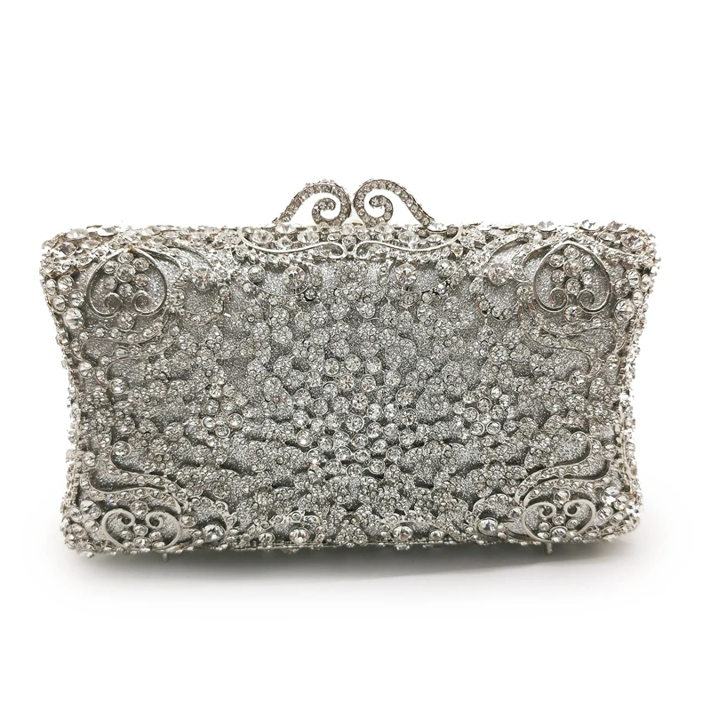 

Blue/Gold/Green Color Crystal Clutch Bag Handbags White Rhinestone Gemstone Evening Bags Clutches Fashion Women Mini Minaudiere