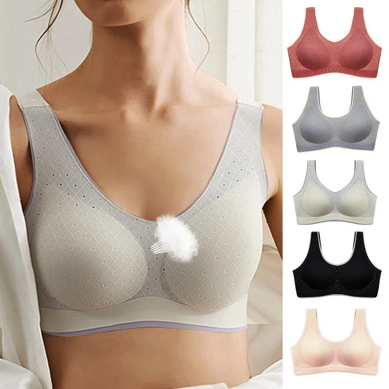 

Seamless Sports Bra Women Yoga Bra Soft Comfortable Breathable Fitness Running Vest Sleep Underwear Padded Crop Tops Underwear