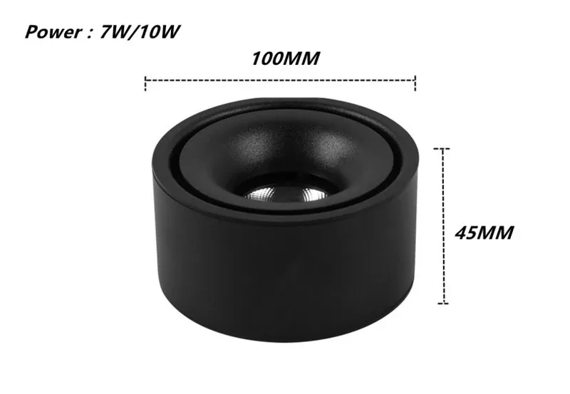 

Surface Mounted Round LED Downlight COB Drive-free Ceiling Light 7W 10W Living Room Corridor Led Spot Lights Lighting Fixture