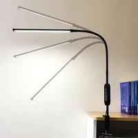 long arm adjustable led portable clip table lamp with remote control for bedroom living room office sofa desk study reading lamp