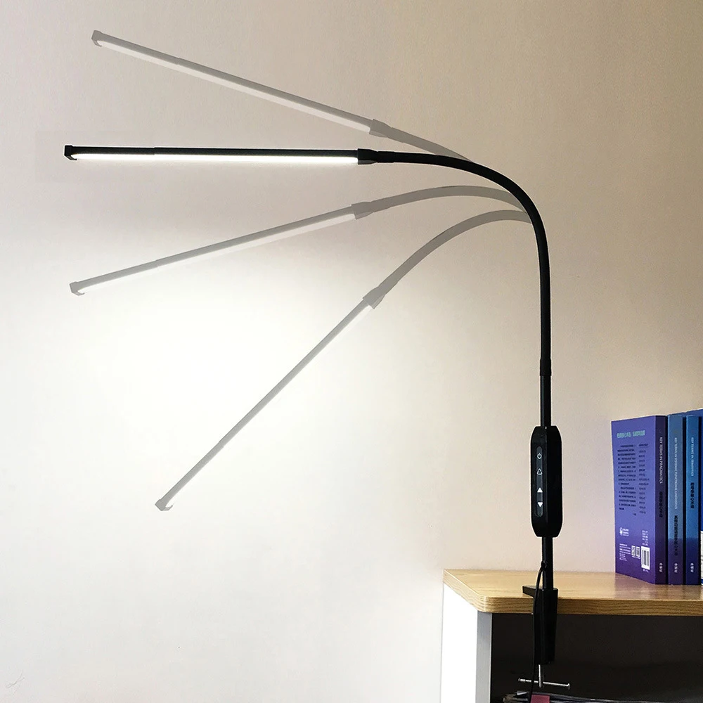 Регулируемый светодиодный настольный светильник с длинной ручкой дистанционным