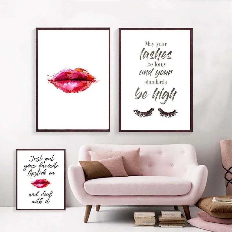 Современные настенные художественные ресницы постер пачка холст картина