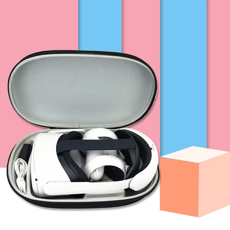 

Hard Carrying Case For Oculus Quest 2 Adjustable Head Elite Strap and Oculus Quest 2 All-in-one VR Headset Storage Bag