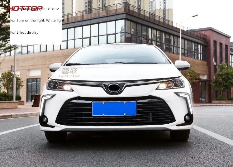 ABS черный дневной ходовой светильник Дневной светильник светодиодный для Toyota Corolla