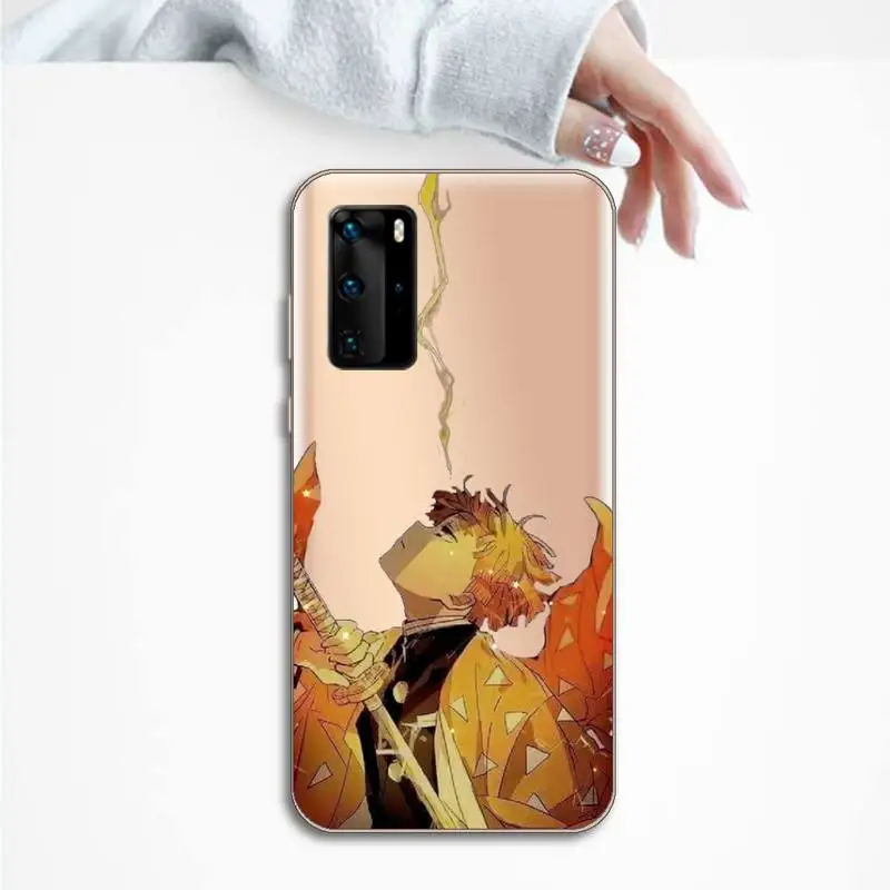 

Demon Slayer Kimetsu Yaiba Phone Case Transparent for Huawei P20 P30 P40 honor 8 10i P smart 2019 Samsung A71 A21S S10 20 plus