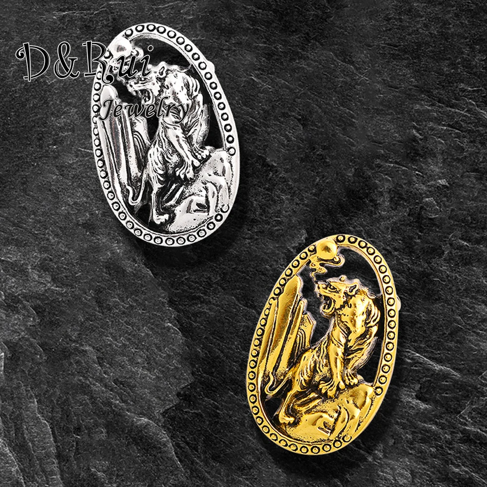 

Men 2-color 2022 Brooch New Rhinestone Diamond Tiger Brooch Collar Pin Retro Men's Alloy Animal Jewelry Party Brooch Gifts