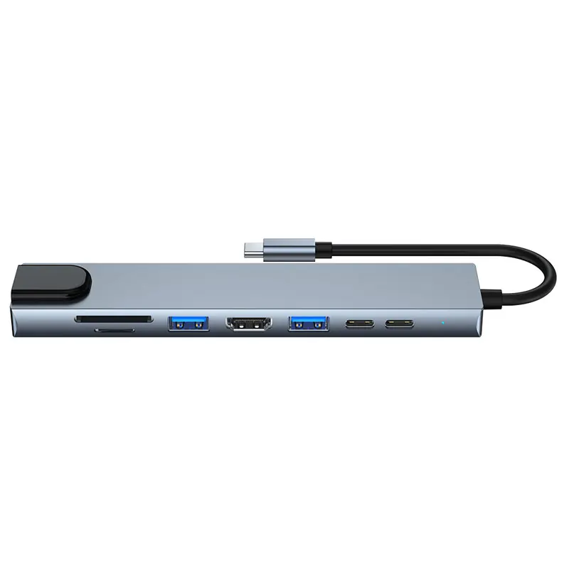 Док-станция Mosible Thunderbolt 3 с USB C на HDMI-совместимый 4K Rj45 Lan 100 М адаптер OTG PD TF SD ридером