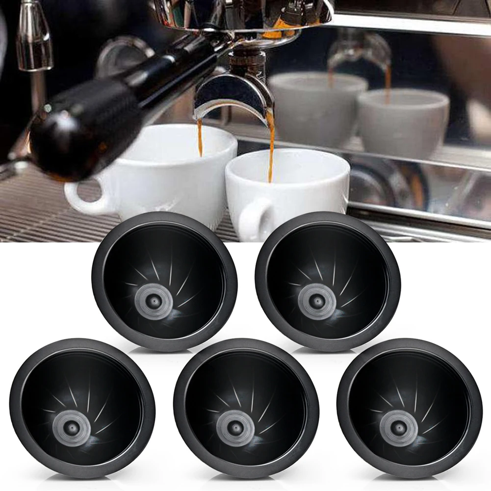5Pcs/Set Disposable Refillable Coffee Filter Cup Capsule for Nespresso Vertuo Compatible Cups Pod For Dolce Gusto | Дом и сад