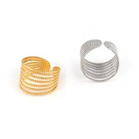 chain ring jewelry cool hip pop rings adjustable open finger ring rotate rings for women party stainless steel jewelry gifts