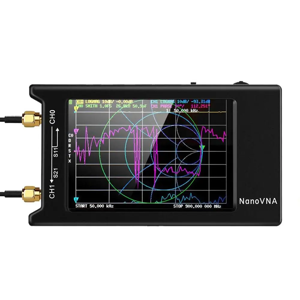 Векторный анализатор сетевой антенны NanoVNA H H4 50 кГц ~ 1 5 ГГц 2 8 дюймов LCDHF VHF UHF UV +