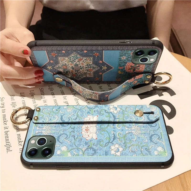 SoCouple Чехол-держатель для телефона для iphone XR X Xs max 11 Pro Max чехол для iphone 7 8 6 6s plus ремешок на запястье Мягкий ТПУ чехлы накладки
