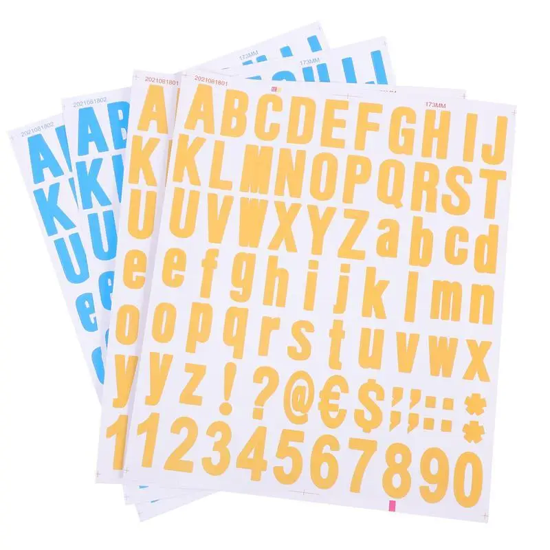 

4Pcs Alphanumeric Stickers Creative Decals Mailbox Number Stickers Gifts
