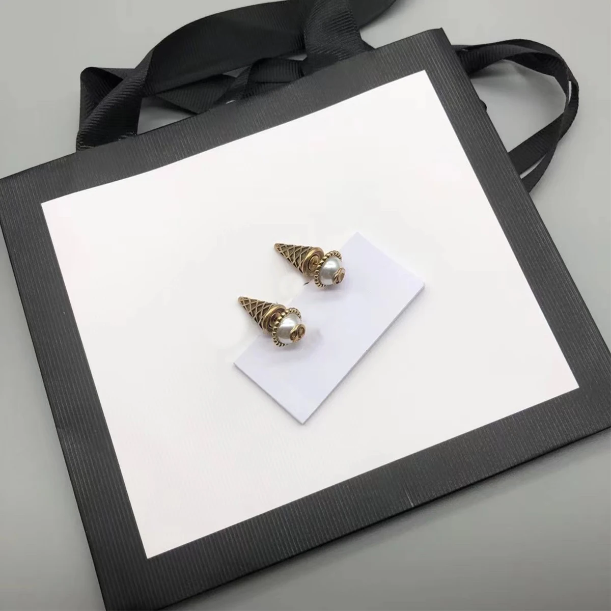 

Изысканные женские серьги из серебра 925 пробы в новом стиле с милым мороженым оригинальные высококачественные фирменные украшения праздни...