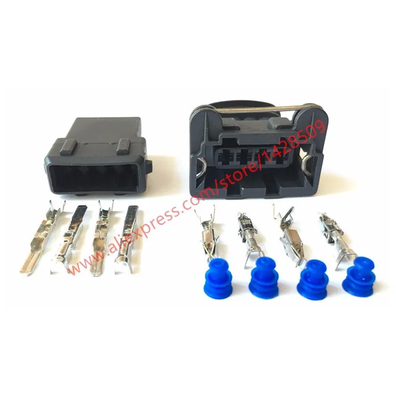 5 Sets AMP 3.5mm 4 Pin male female Junior Power Timer Socket automotive oxygen sensor connector Ignition Coil Plug 282192-1