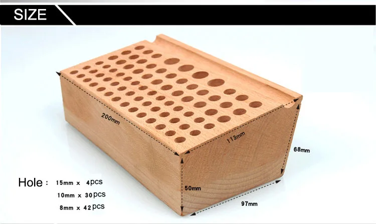 Деревянная подставка для кожевенного ремесла держатель органайзер 76 штампов |