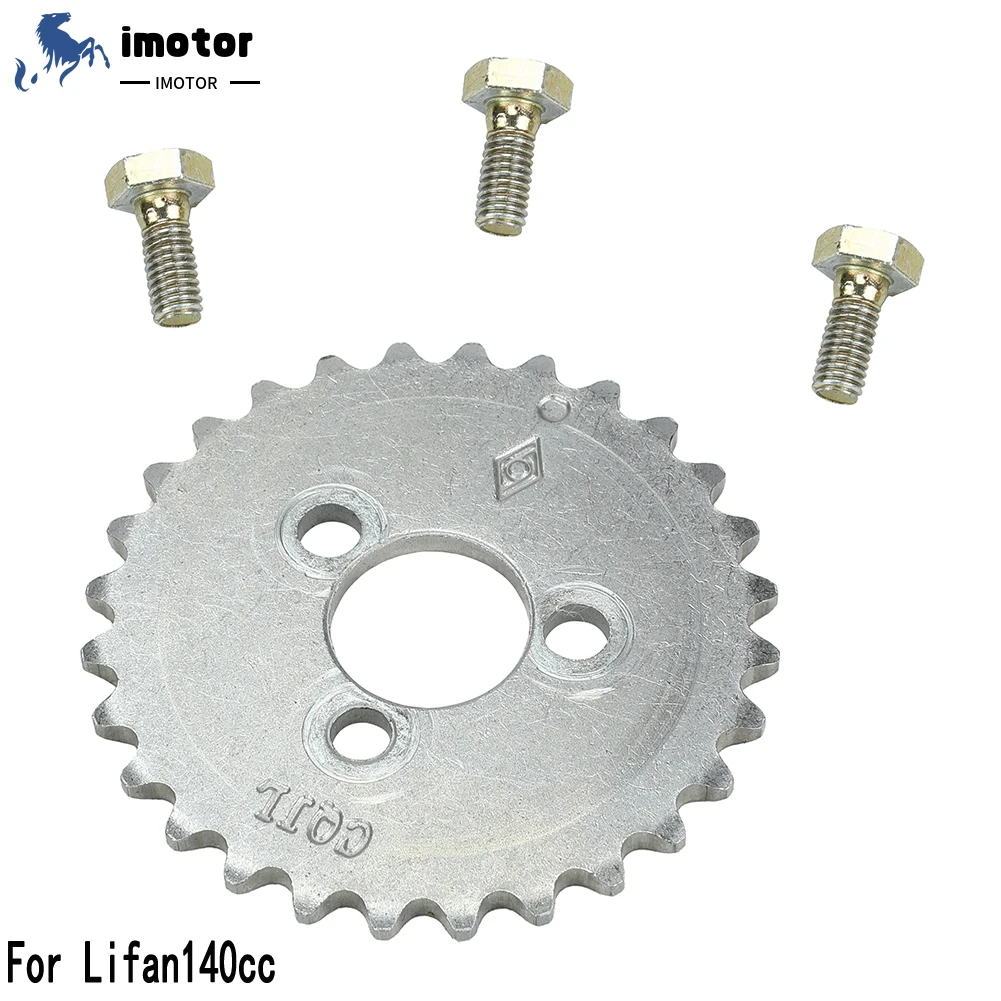 28 Tooth Camshaft Timing Sprocket With Bolt For Lifan 140 140cc 1P55FMJ Horizontal Kick Starter Engines Dirt Pit Bikes Parts |