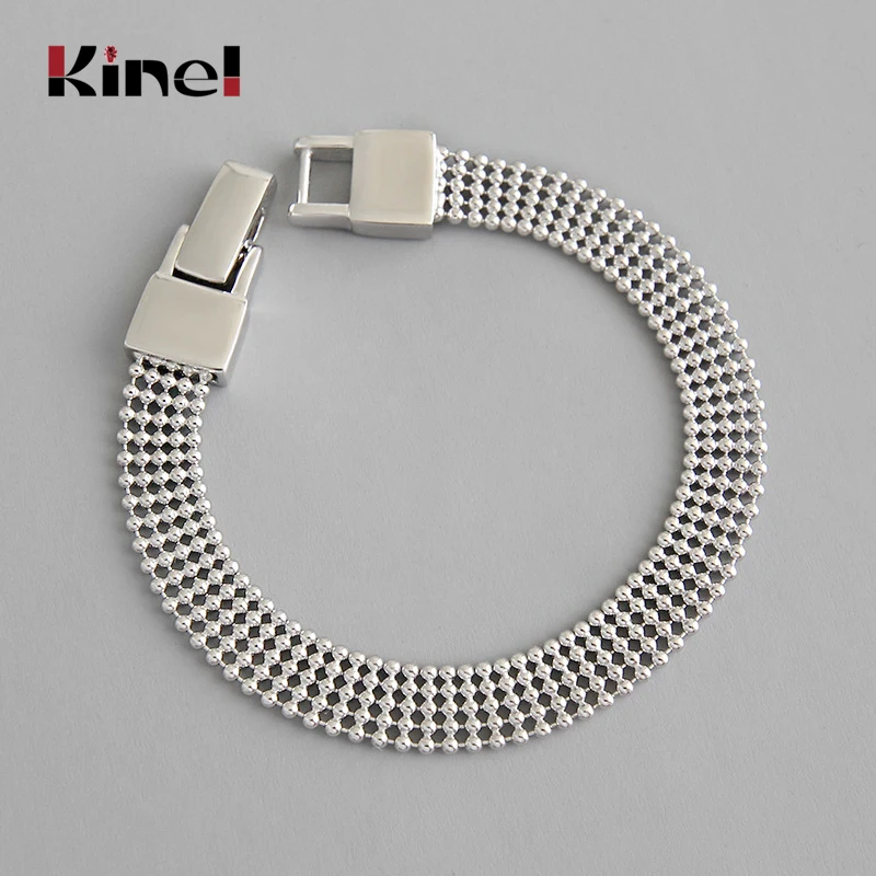 

Браслет женский из серебра 925 пробы, с круглыми бусинами