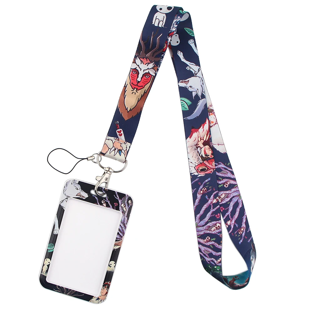 

YL63 Japanese Anime Icons Key Lanyards Credit ID Badge Holder Key Rings Neck Strap Keychain Cord Hang Rope Lariat Best Gifts