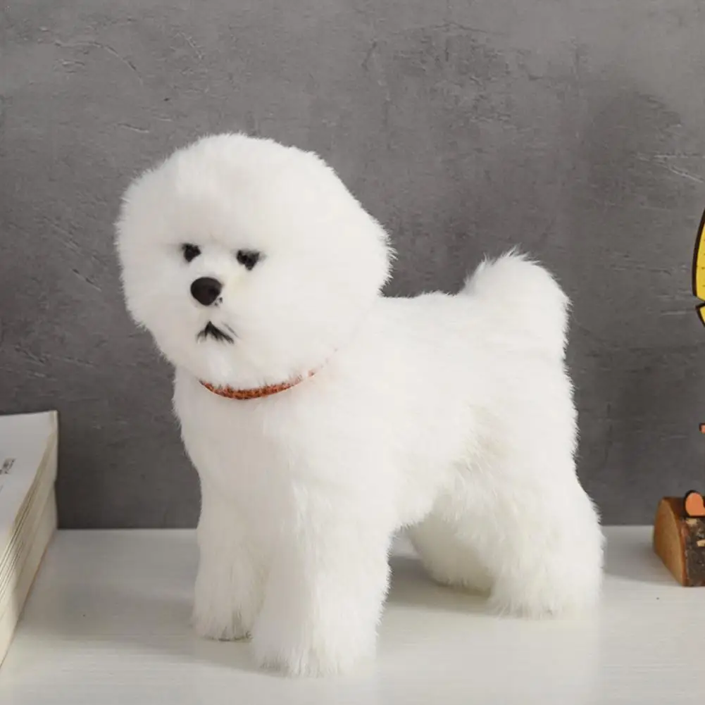 

Simulation Bichon Frise Puppy Stuffed Cute Teddy Dog Plush Birthday Gift Decoration Kids Lifelike Pomeranian Dog Puppy Toys