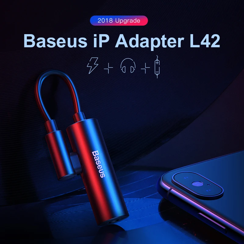 Baseus 2 в 1 для Apple Lightning до 3,5 мм разъем для наушников адаптер аудио Зарядка конвертер для iPhone xs xr 8 7 6s 5S 11 зарядное устройство