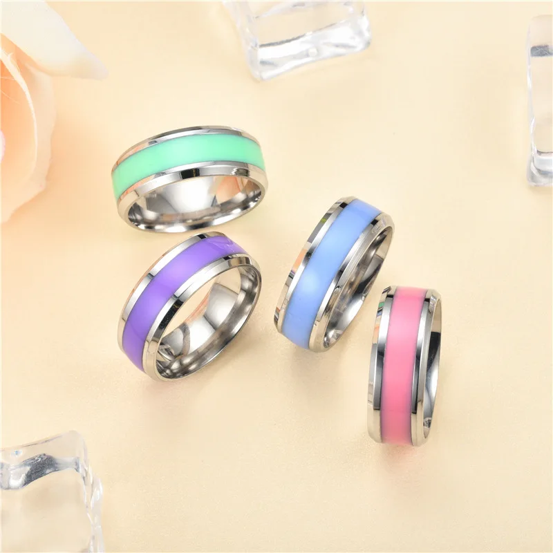 Модные эпоксидной фиолетовый голубой/розовый/зеленый/Цвет из нержавеющей стали