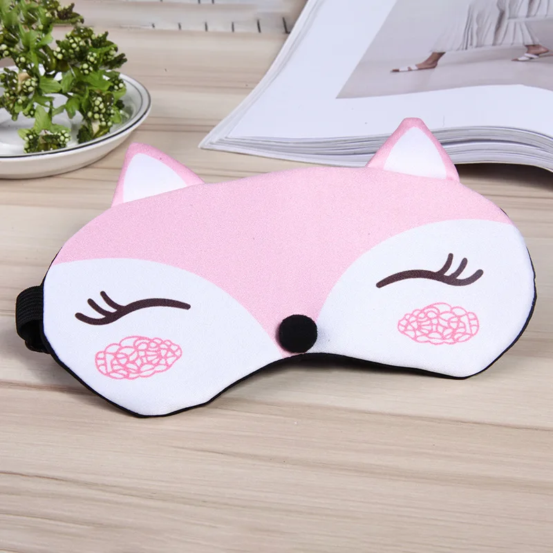 Маска для глаз сна хлопковая маска с лисой милый чехол путешествий повязка