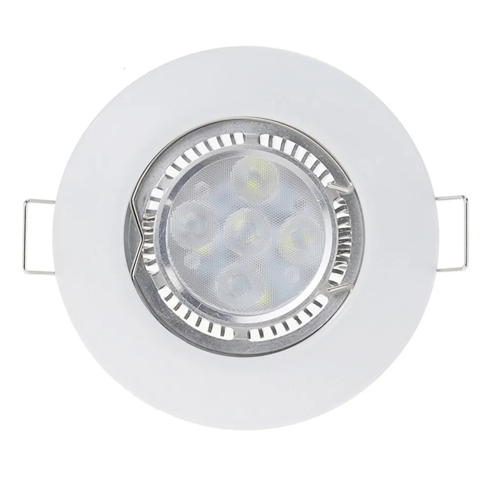 Black White Round Recessed LED Ceiling Light Frame MR16 GU10 Bulb Fixture Downlight Holder Spot Fitting For Housing | Освещение