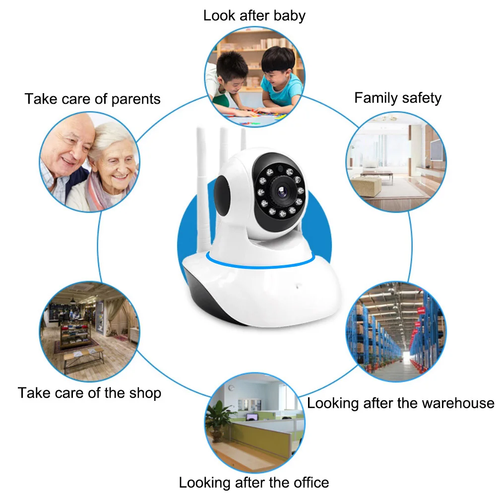 

1080P IP Camera Smart WiFi Two Way Audio HD IR Night Vision Surveillance Home Security Camera Pet Camera Wireless Baby Monitor