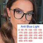 Модные очки для близорукости, 2021, роскошные прозрачные очки для женщин, декоративные очки для работы с компьютером, с защитой от синего цвета,-1,25