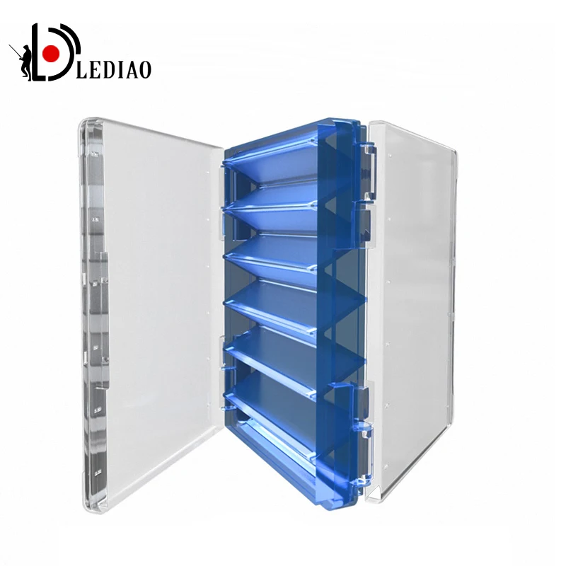 LEDIAO рыболовная коробка двухсторонняя с 12 отделениями для хранения приманки