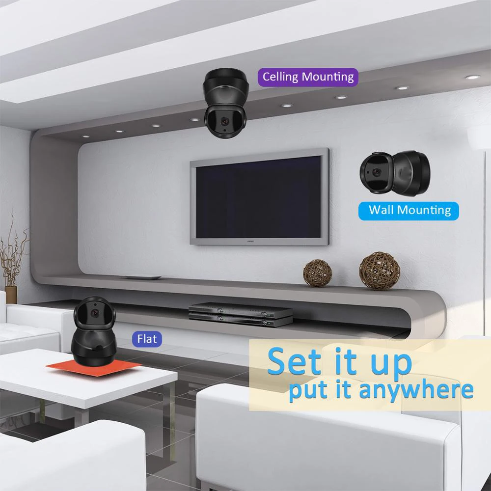 2MP HD Беспроводной Wi-Fi IP ночное видение Обнаружение движения двухсторонняя аудио