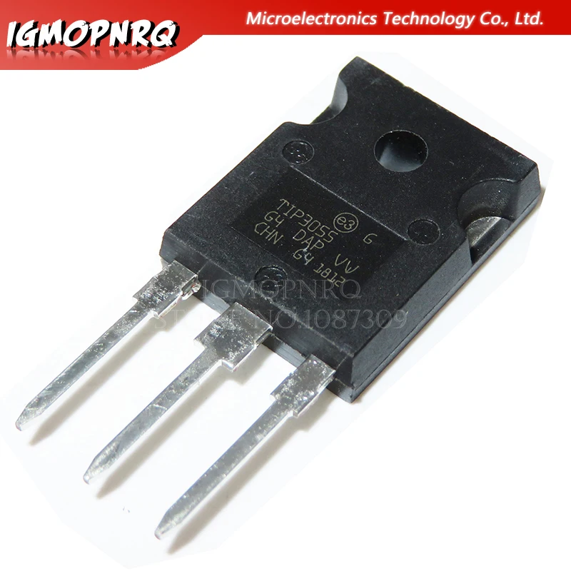 10 шт. биполярные транзисторы TIP3055 TO 247 BJT Comp NPN PNP Epitaxial Base Trans новый