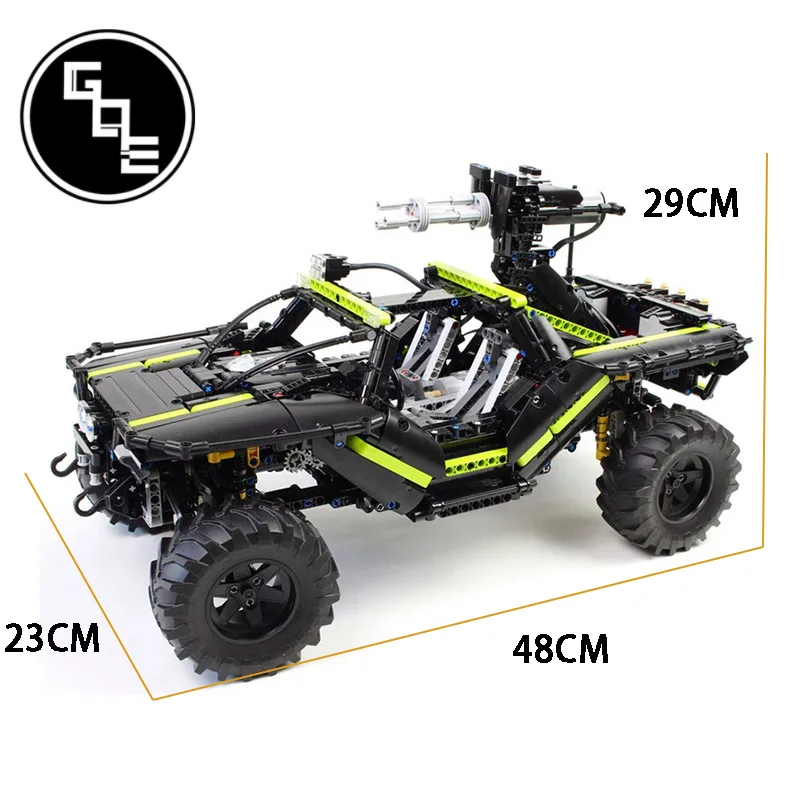 

High-Tech series Off-road MOC-9017 Halo Warthog Four-wheel drive Mountain Buggy model building blocks bricks toys for kids gifts