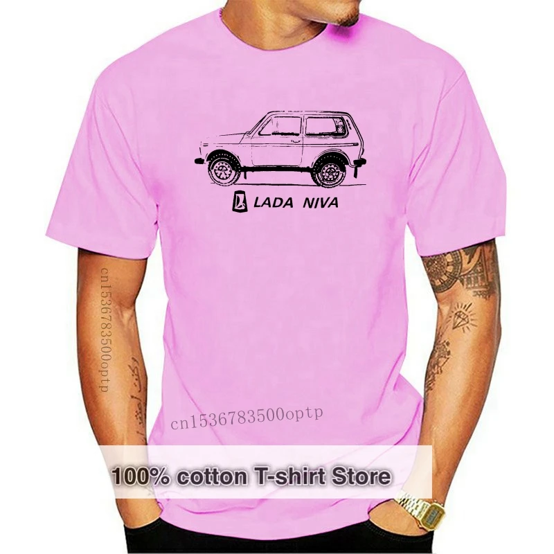 

Lada Niva Russia Car 2020 Spring Slim Fit Men T Shirt Hipster O-Neck Popular Tops Make My Own T Shirt